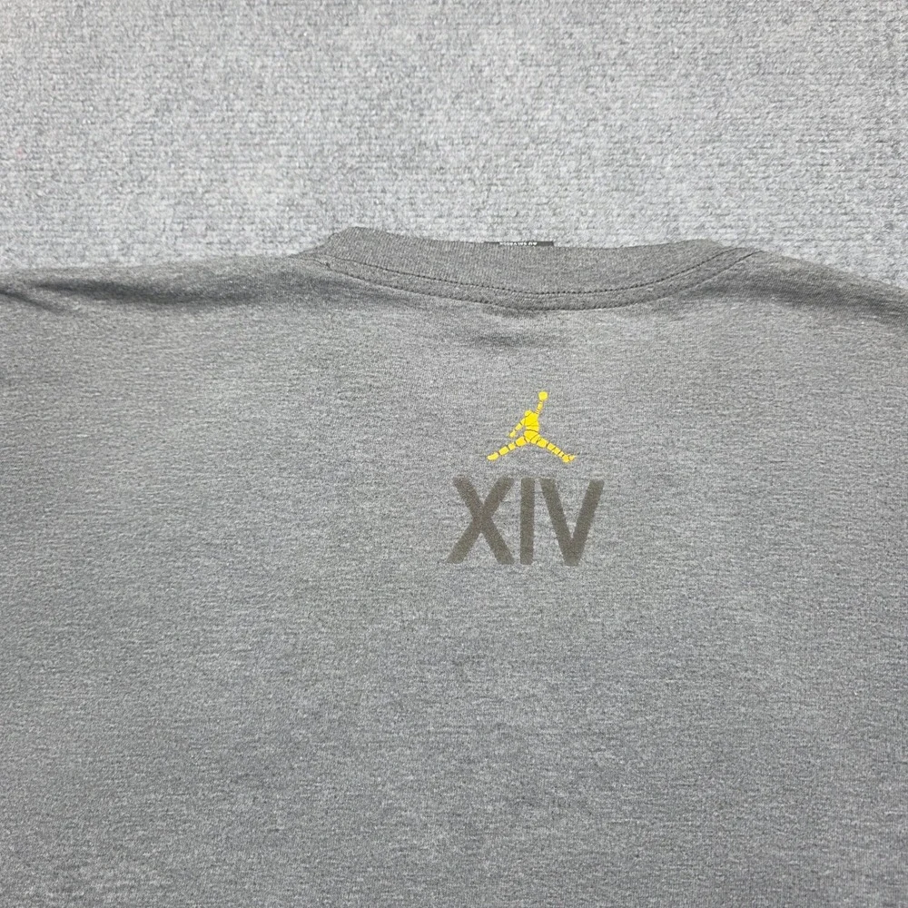 Jordan Air Jordan 14 Retro Graphic Tee Mens XXL Grey Heather Short Sleeve Shirt